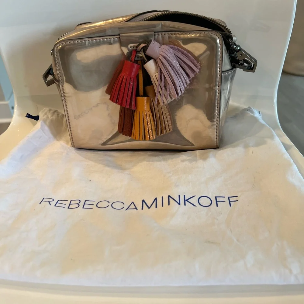 Rose Gold Tassle Fringe Rebecca Minkoff Crossbody - Picture 2 of 4